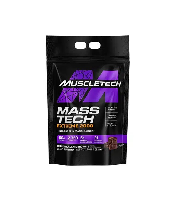MuscleTech Mass-Tech Extreme 2000 – High Protein Mass Gainer 12lbs