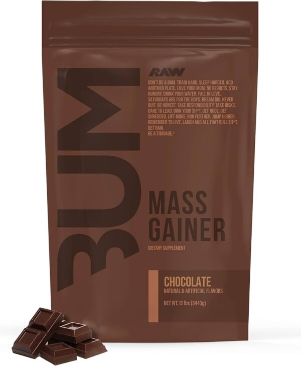img_0981 Raw CBUM Series Mass Gainer Protein Powder - Chocolate (12 lbs)